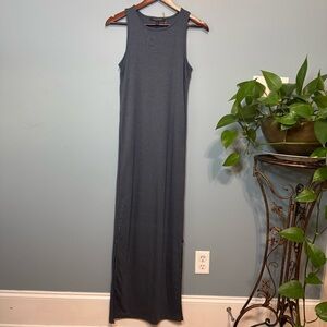 Scotch & Soda Indigo Sleeveless Ribbed Double Layer Fitted Maxi Dress. NWT Small